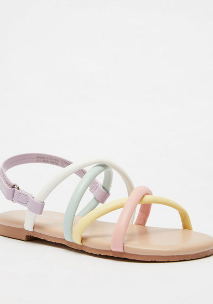 Little Missy Flat Sandals with Hook and Loop Closure-Girl%27s Sandals-image-1