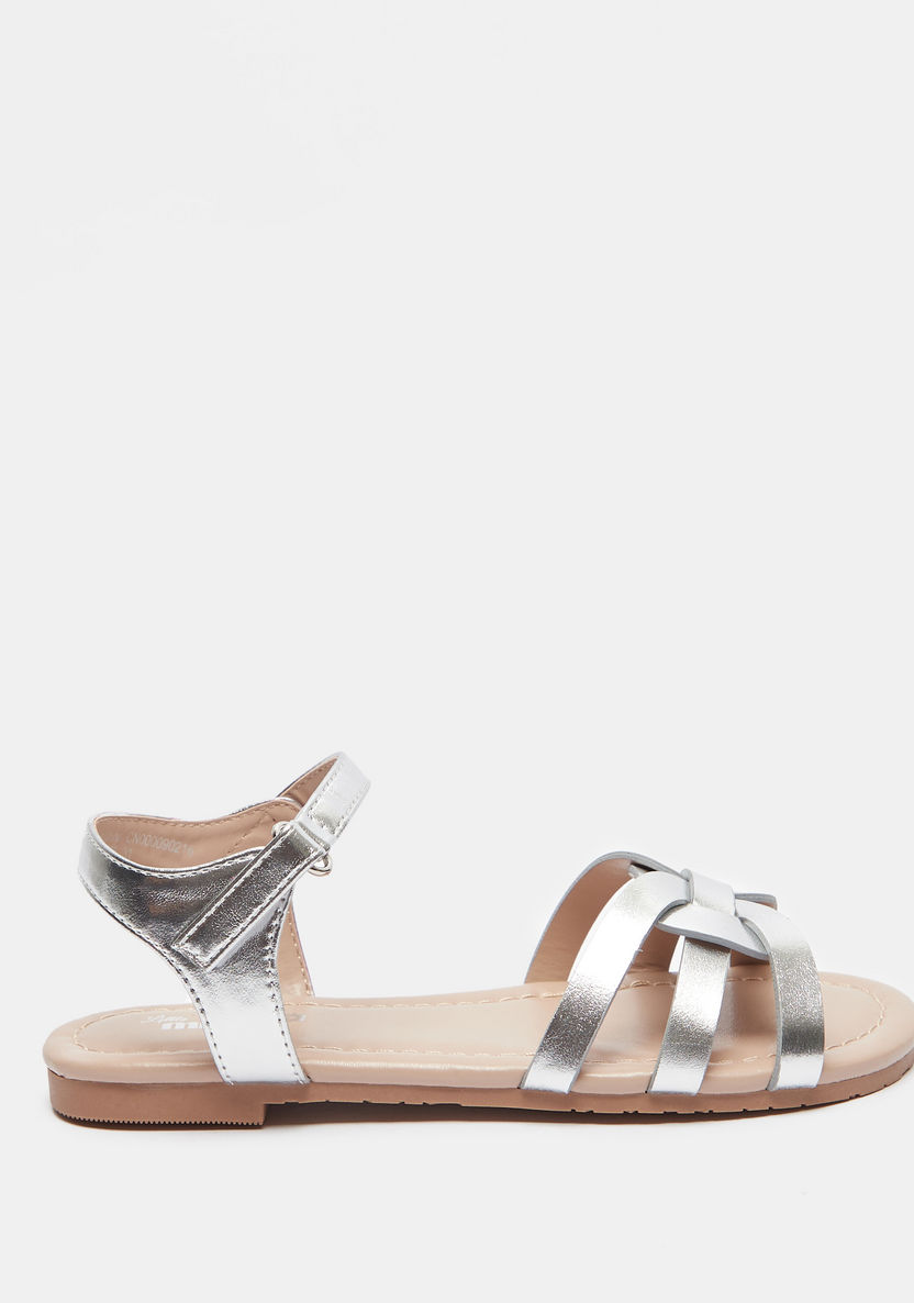Little Missy Strappy Sandals with Hook and Loop Closure-Girl%27s Sandals-image-0