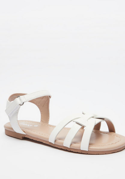 Little Missy Strappy Sandals with Hook and Loop Closure