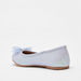 Little Missy Bow Accented Slip-On Round Toe Ballerina Shoes-Girl%27s Ballerinas-thumbnail-1