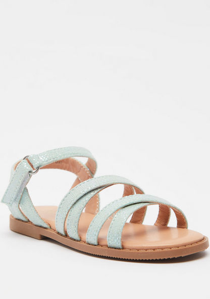 Juniors Strappy Sandals with Hook and Loop Closure-Girl%27s Sandals-image-1