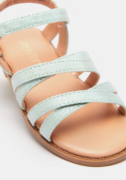 Juniors Strappy Sandals with Hook and Loop Closure