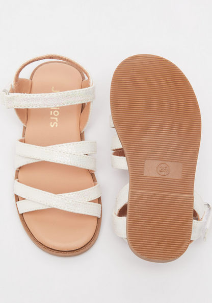 Juniors Strappy Sandals with Hook and Loop Closure-Girl%27s Sandals-image-4