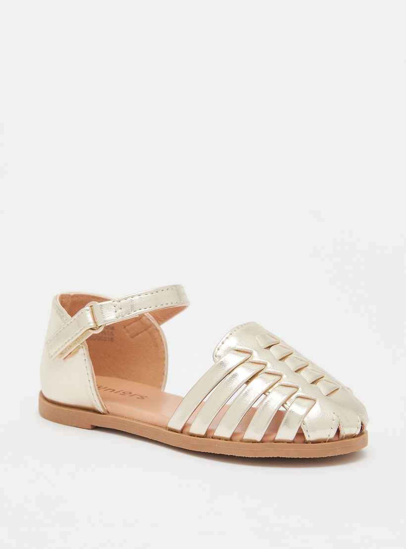 صندل مسطح بشريط إغلاق لاصق من جونيورز-girls-shoes-sandals-image-1