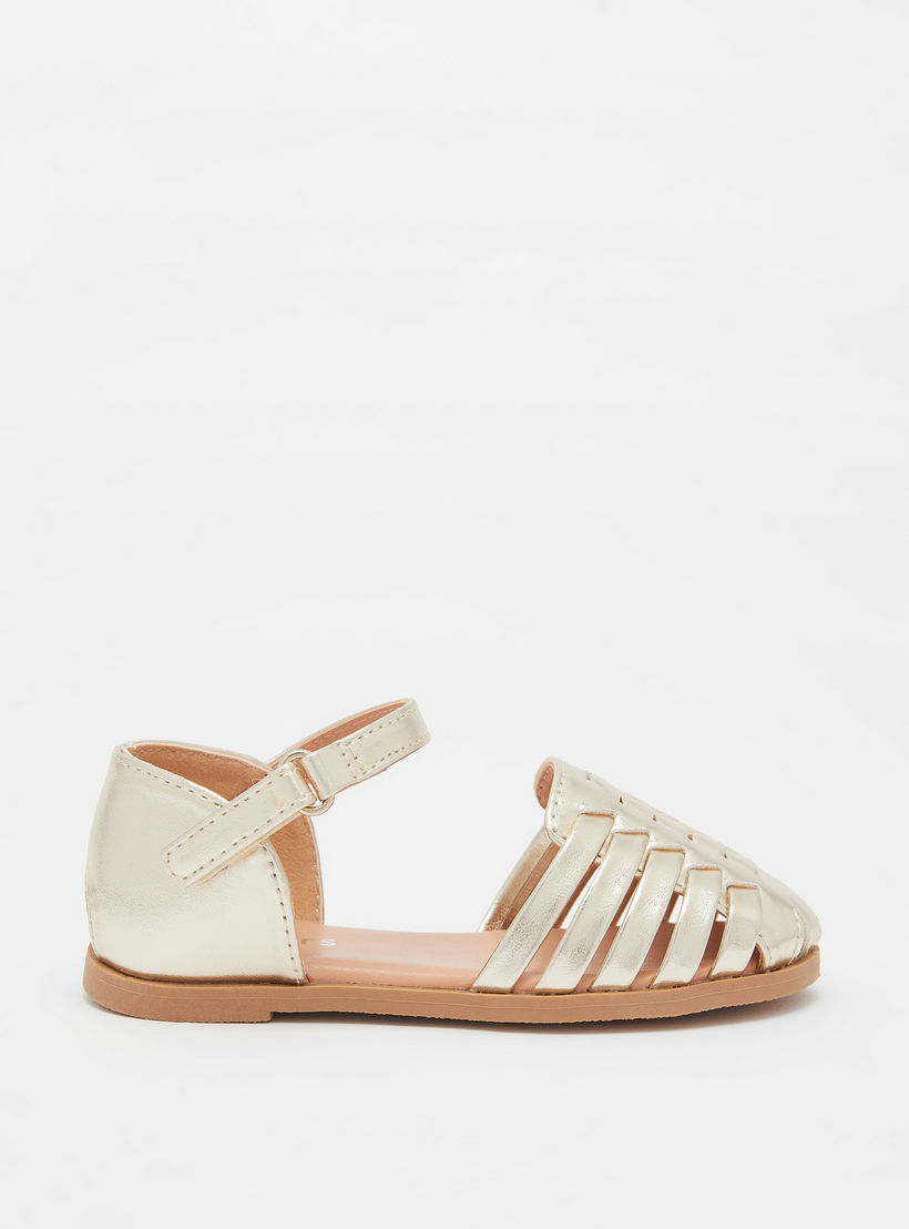 صندل مسطح بشريط إغلاق لاصق من جونيورز-girls-shoes-sandals-image-2