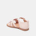 Juniors Cross Strap Flat Sandals with Hook and Loop Closure-Girl%27s Sandals-thumbnailMobile-2