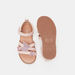 Juniors Cross Strap Flat Sandals with Hook and Loop Closure-Girl%27s Sandals-thumbnailMobile-4