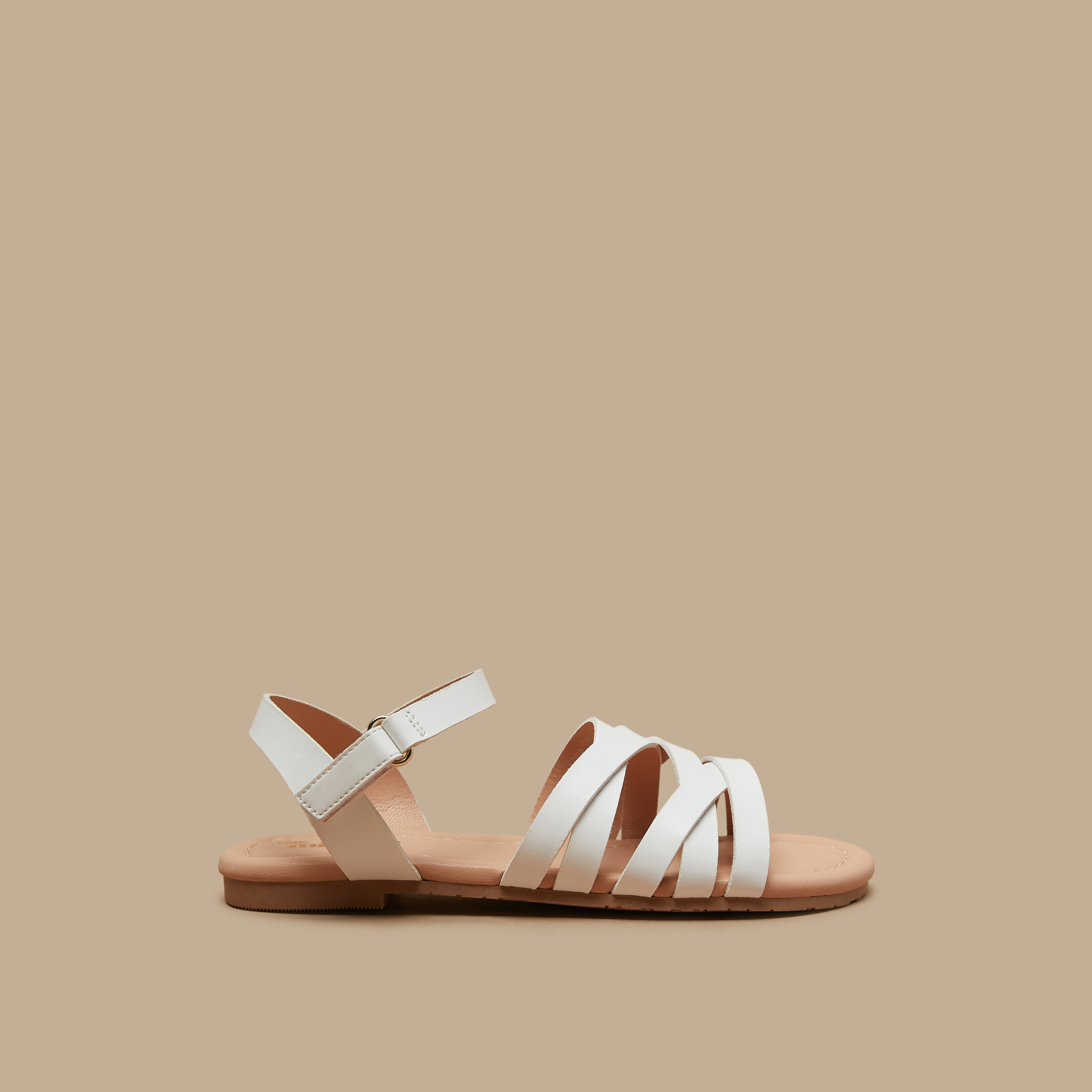 Buy GNIST Beige Tie up Flat Sandal for Women Online in India