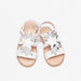 Juniors Star Applique Starp Sandals with Hook and Loop Closure-Girl%27s Sandals-thumbnailMobile-1