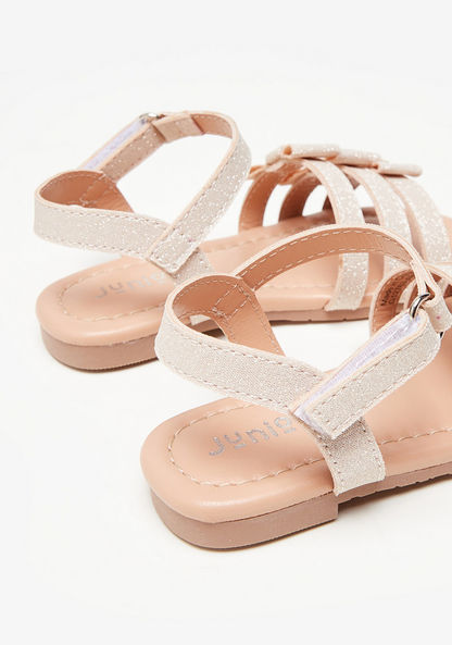 Juniors Strappy Sandals with Hook and Loop Closure-Girl%27s Sandals-image-2