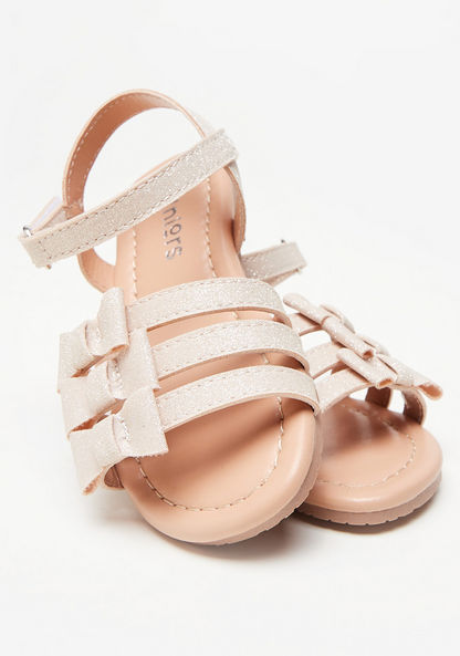 Juniors Strappy Sandals with Hook and Loop Closure-Girl%27s Sandals-image-3