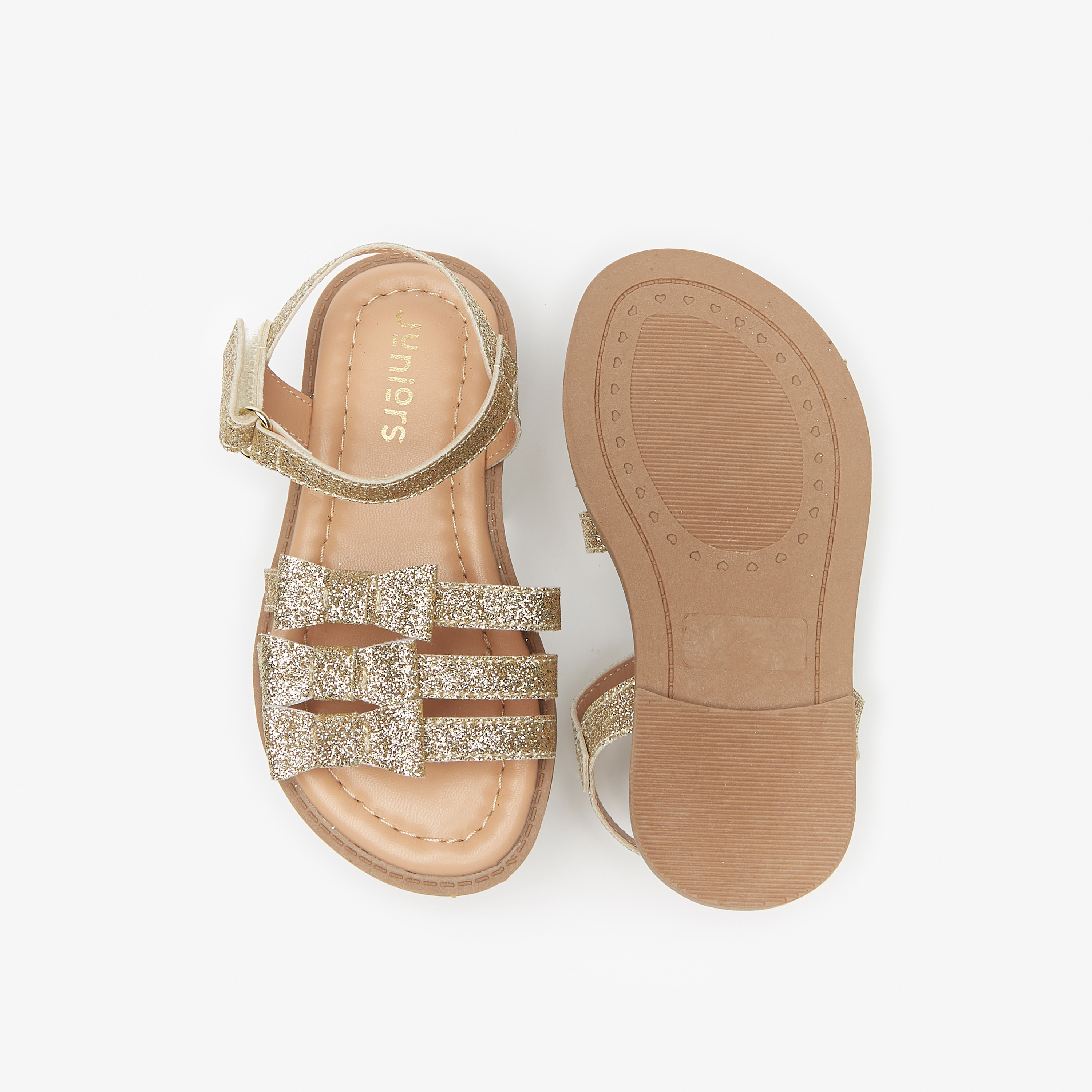 Shop Juniors Strappy Sandals with Hook and Loop Closure Online | Splash UAE