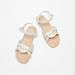 Little Missy Embellished Ankle Strap Sandals with Hook and Loop Closure-Girl%27s Sandals-thumbnailMobile-1