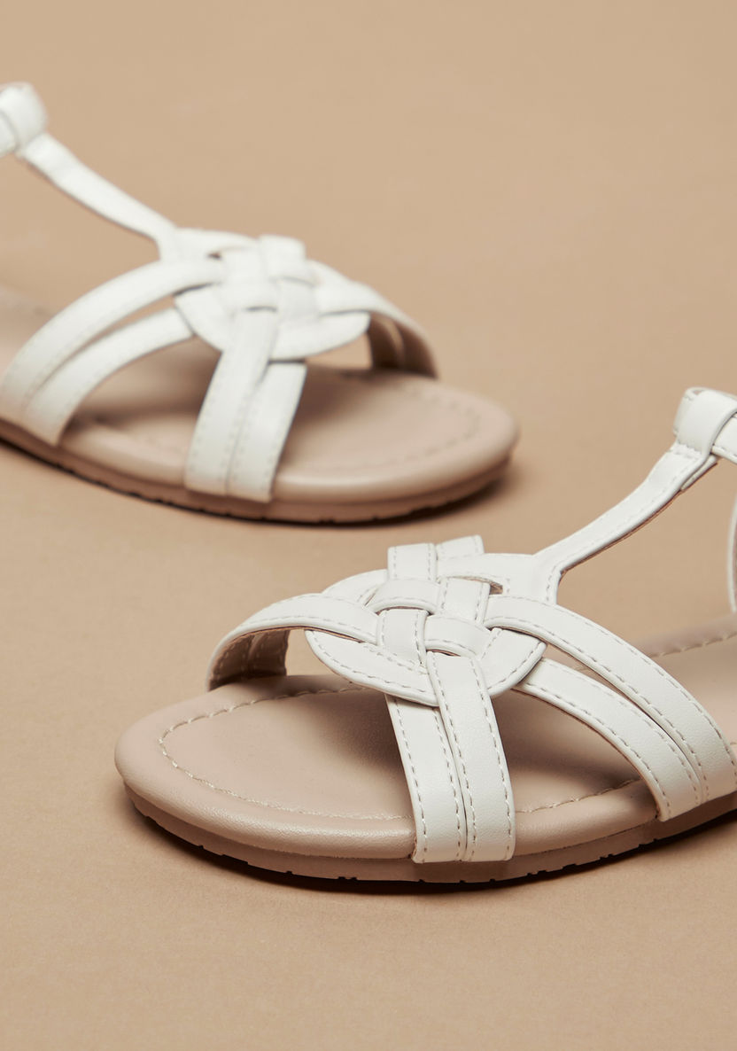Little Missy Slip-On Strap Sandals with Hook and Loop Closure-Girl%27s Casual Shoes-image-3