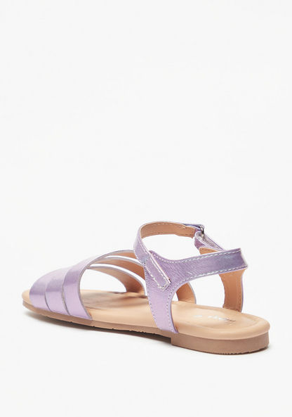 Little Missy Solid Sandals with Hook and Loop Closure-Girl%27s Sandals-image-1