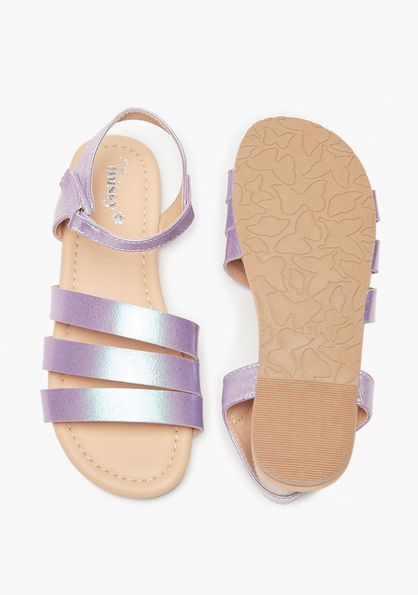 Little Missy Solid Sandals with Hook and Loop Closure-Girl%27s Sandals-image-3