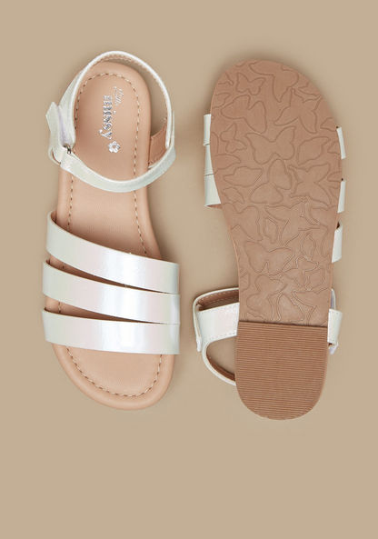 Little Missy Solid Sandals with Hook and Loop Closure-Girl%27s Sandals-image-3
