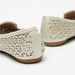 Little Missy Cutwork Detail Slip-On Round Toe Ballerina Shoes-Girl%27s Ballerinas-thumbnail-3