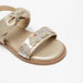 Juniors Glitter Detail Sandals with Hook and Loop Closure-Girl%27s Sandals-thumbnailMobile-4