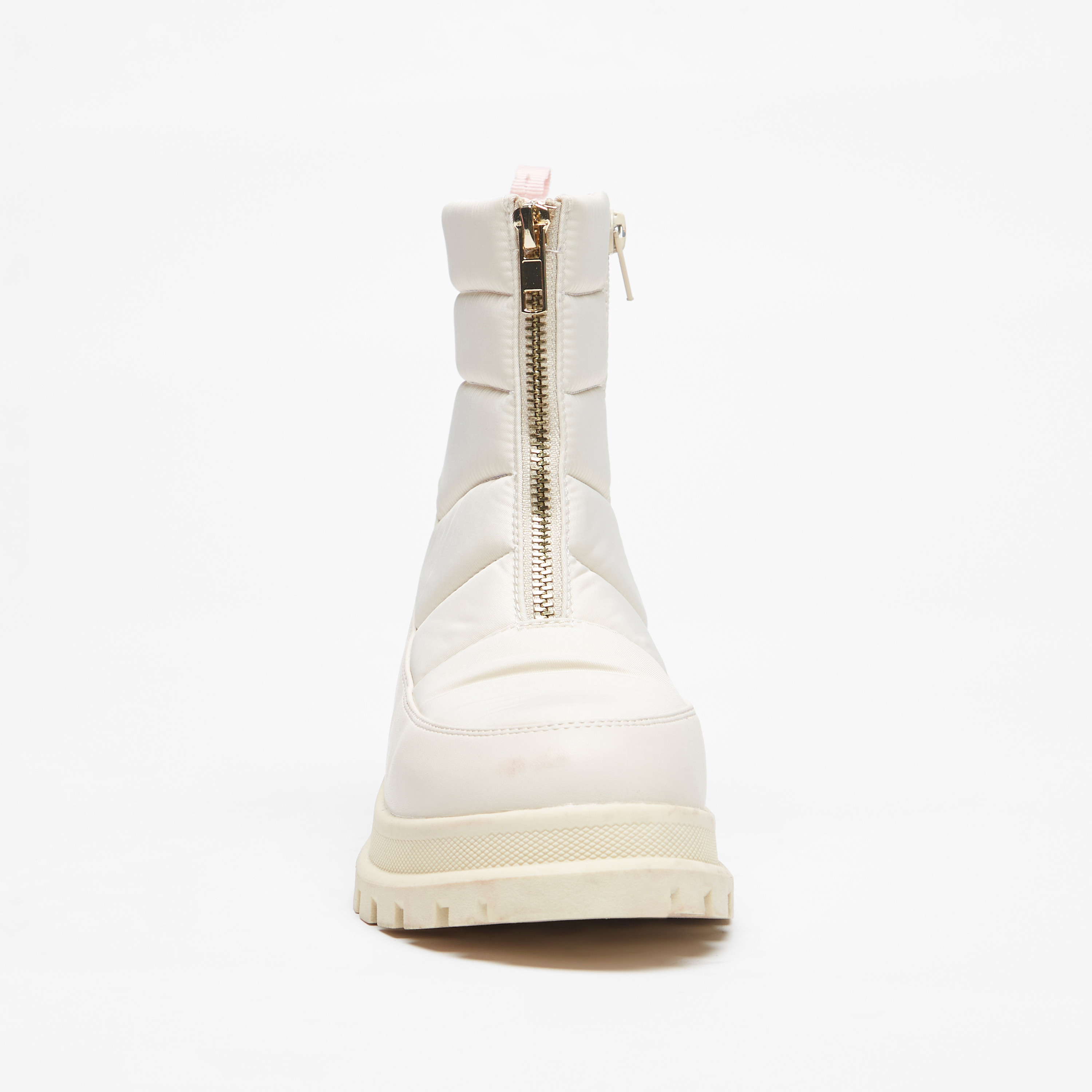 Little Missy Textured High Cut Boots with Zip Closure and Pull Tabs-girls-shoes-boots-image-5