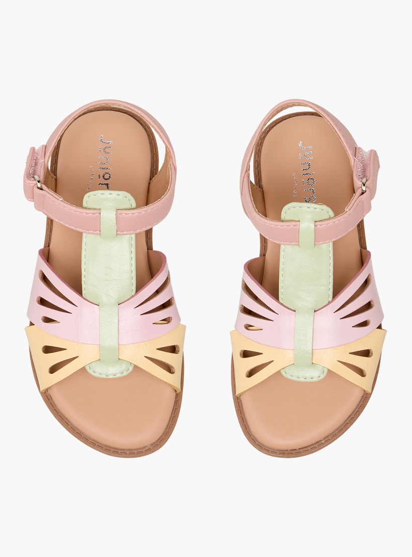 صندل بقوالب ملونة بشريط إغلاق لاصق من جونيورز-girls-shoes-sandals-image-1