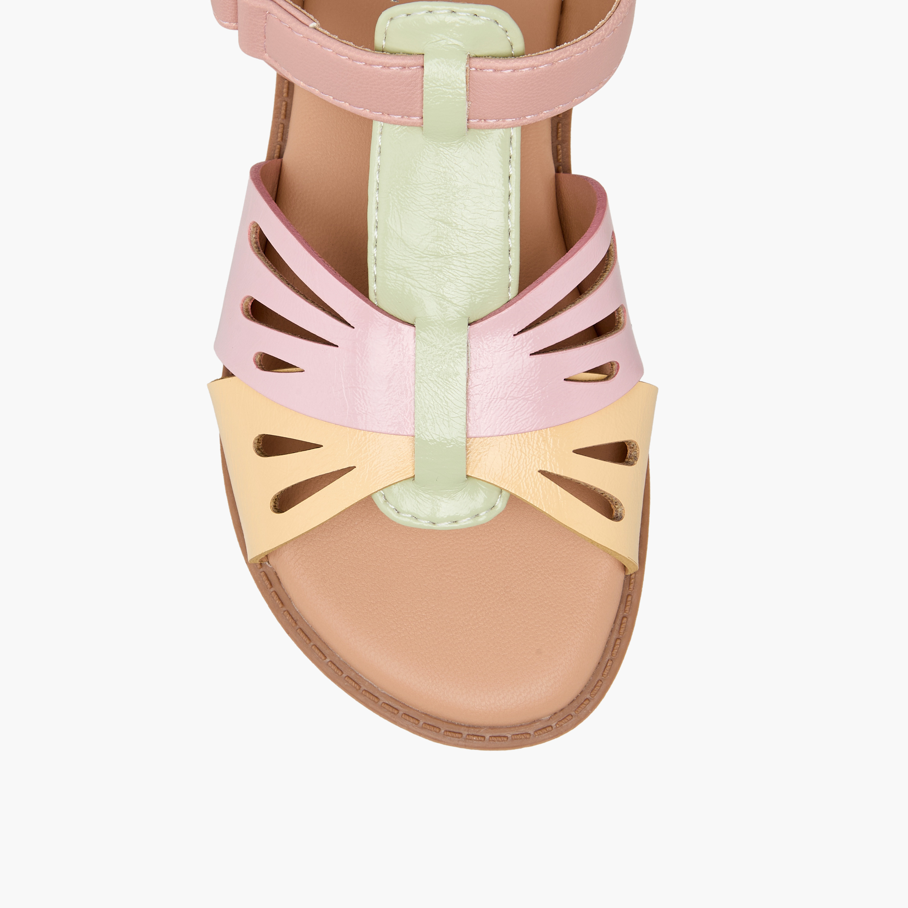 صندل بقوالب ملونة بشريط إغلاق لاصق من جونيورز-girls-shoes-sandals-image-3