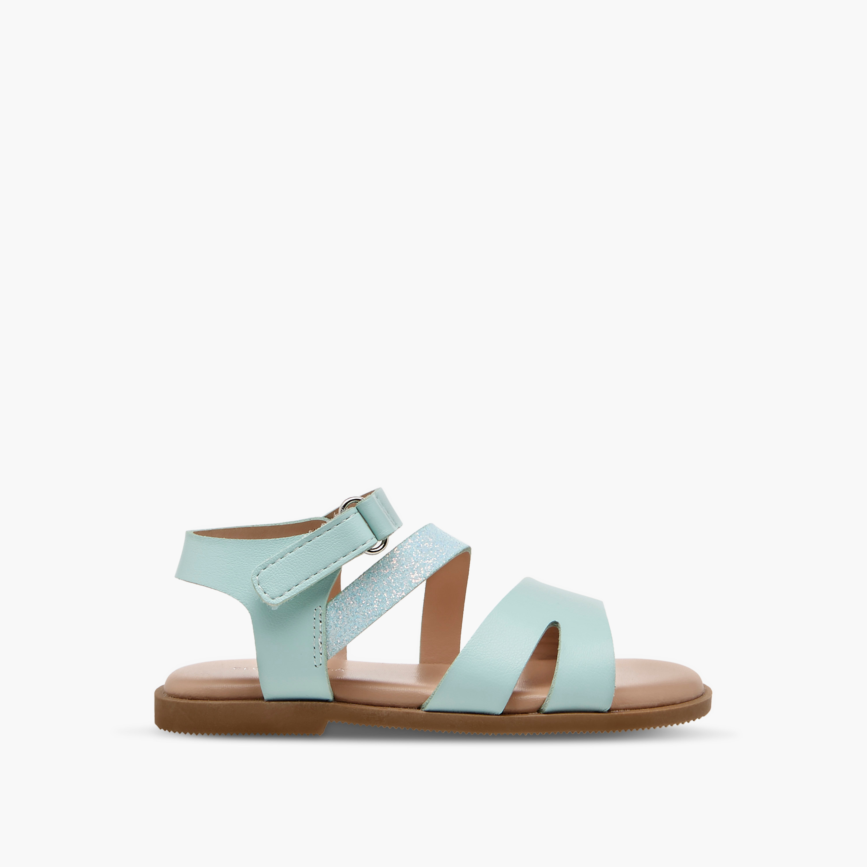 Flora Bella Strap Detail Sandals with Hook and Loop Closure-girls-shoes-sandals-image-2