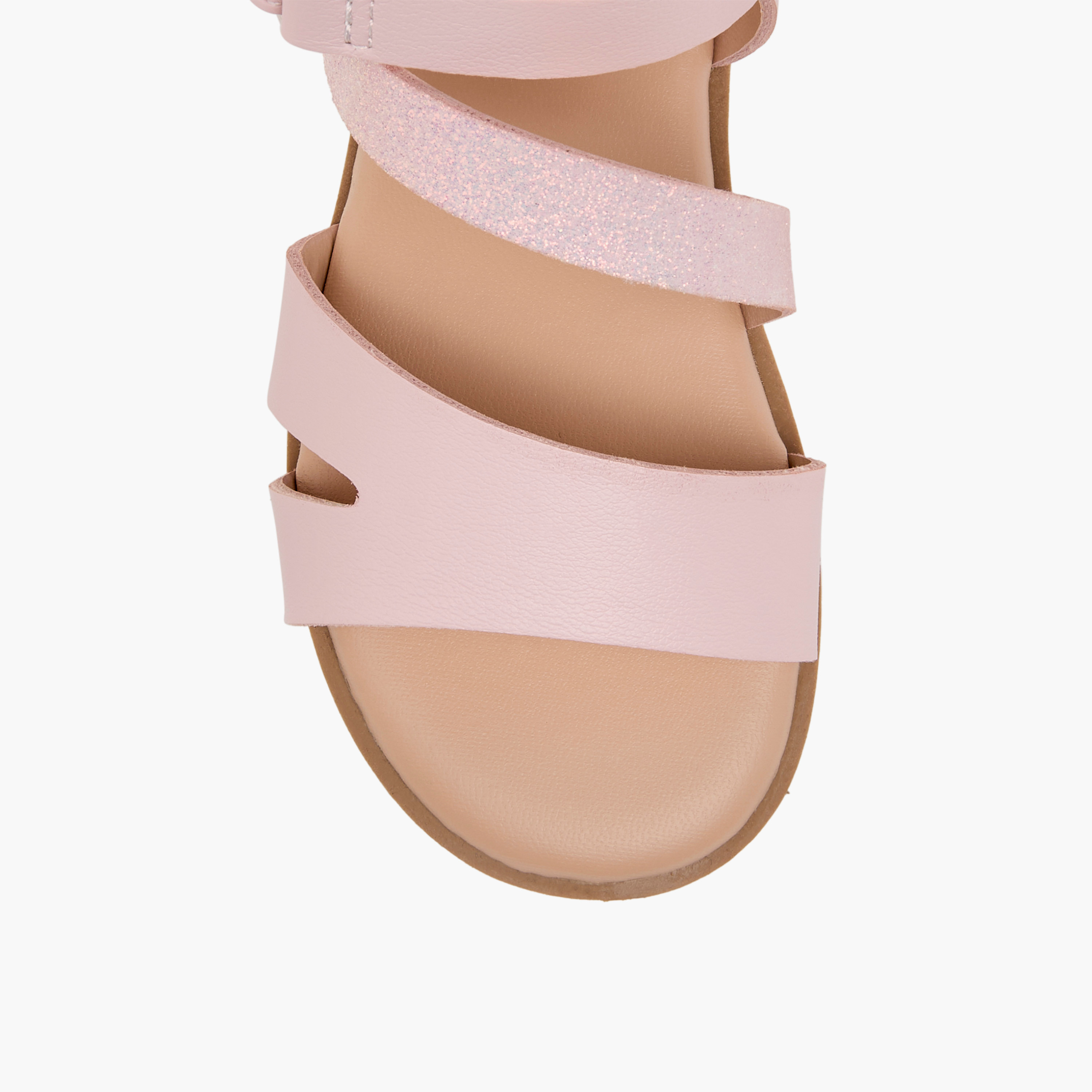 Flora Bella Strap Detail Sandals with Hook and Loop Closure-girls-shoes-sandals-image-3
