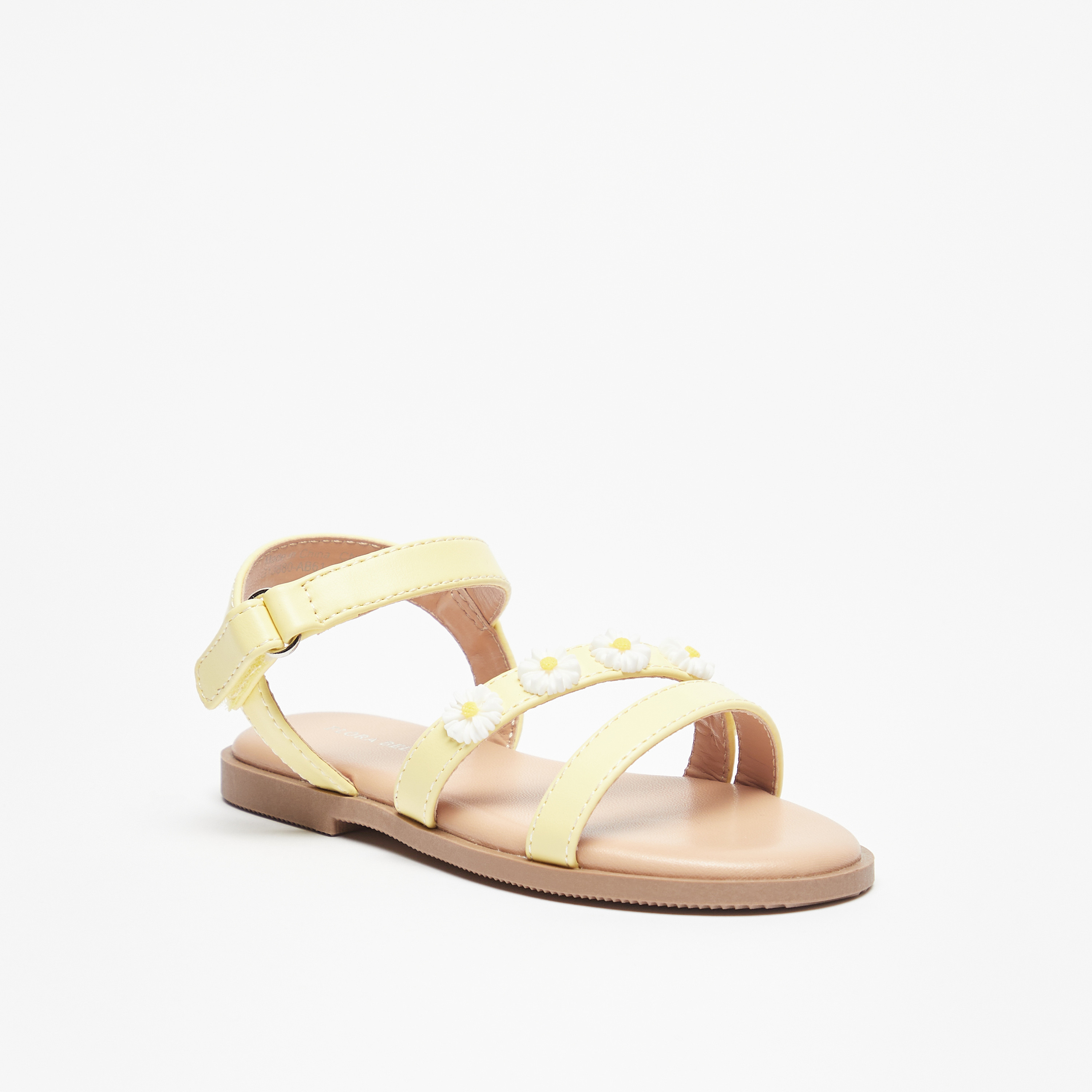 Flora appliqué leather sandal new arrivals