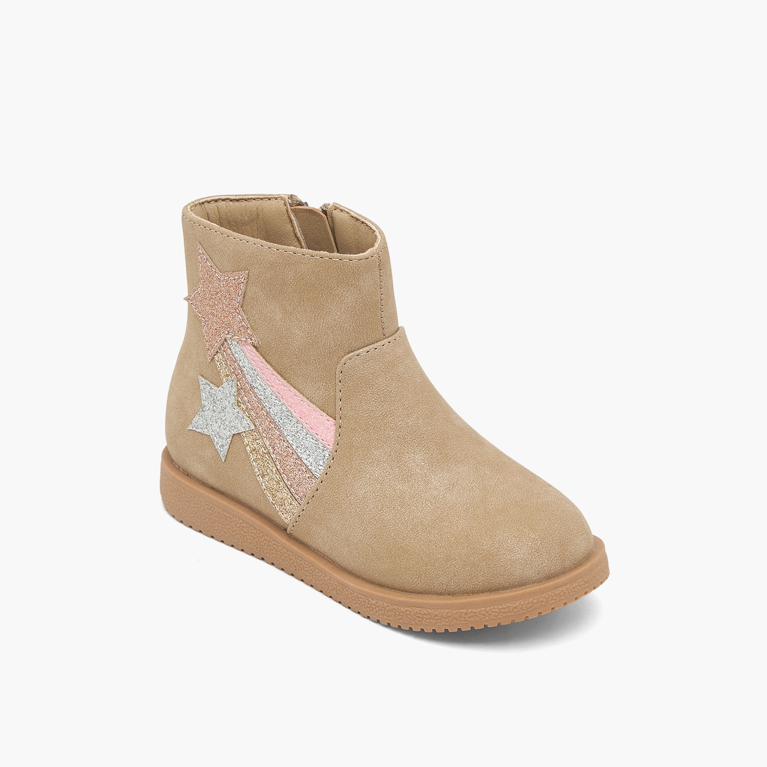 Flora Bella Girls Star Applique Ankle Boots-girls-shoes-boots-image-2