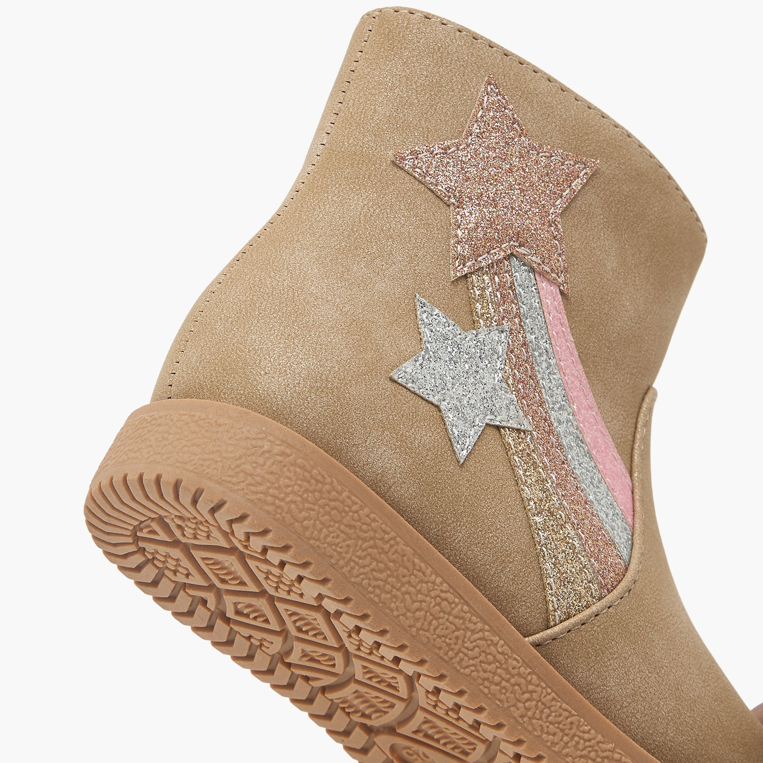 Flora Bella Girls Star Applique Ankle Boots-girls-shoes-boots-image-5