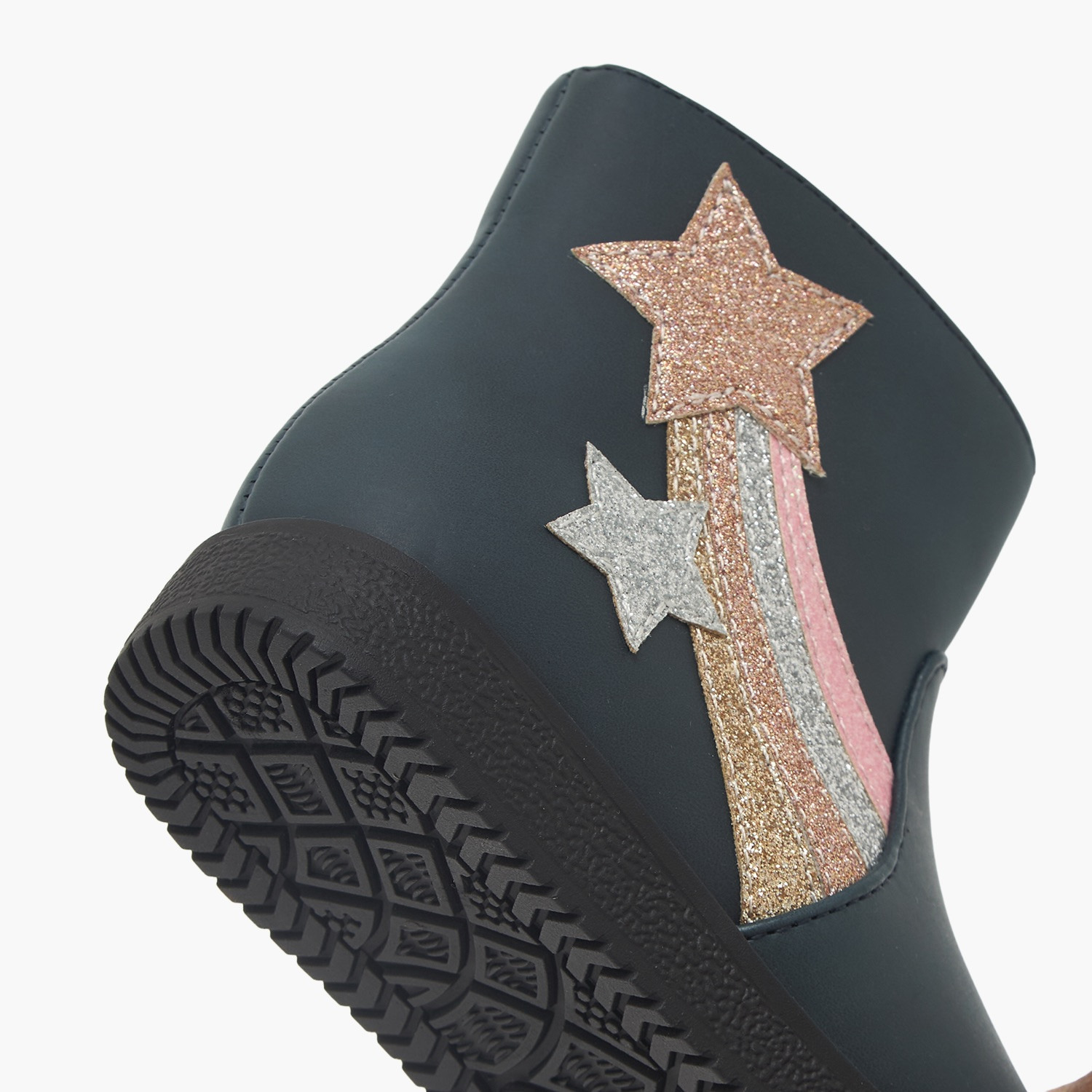 Flora Bella Girls Star Applique Ankle Boots-girls-shoes-boots-image-5