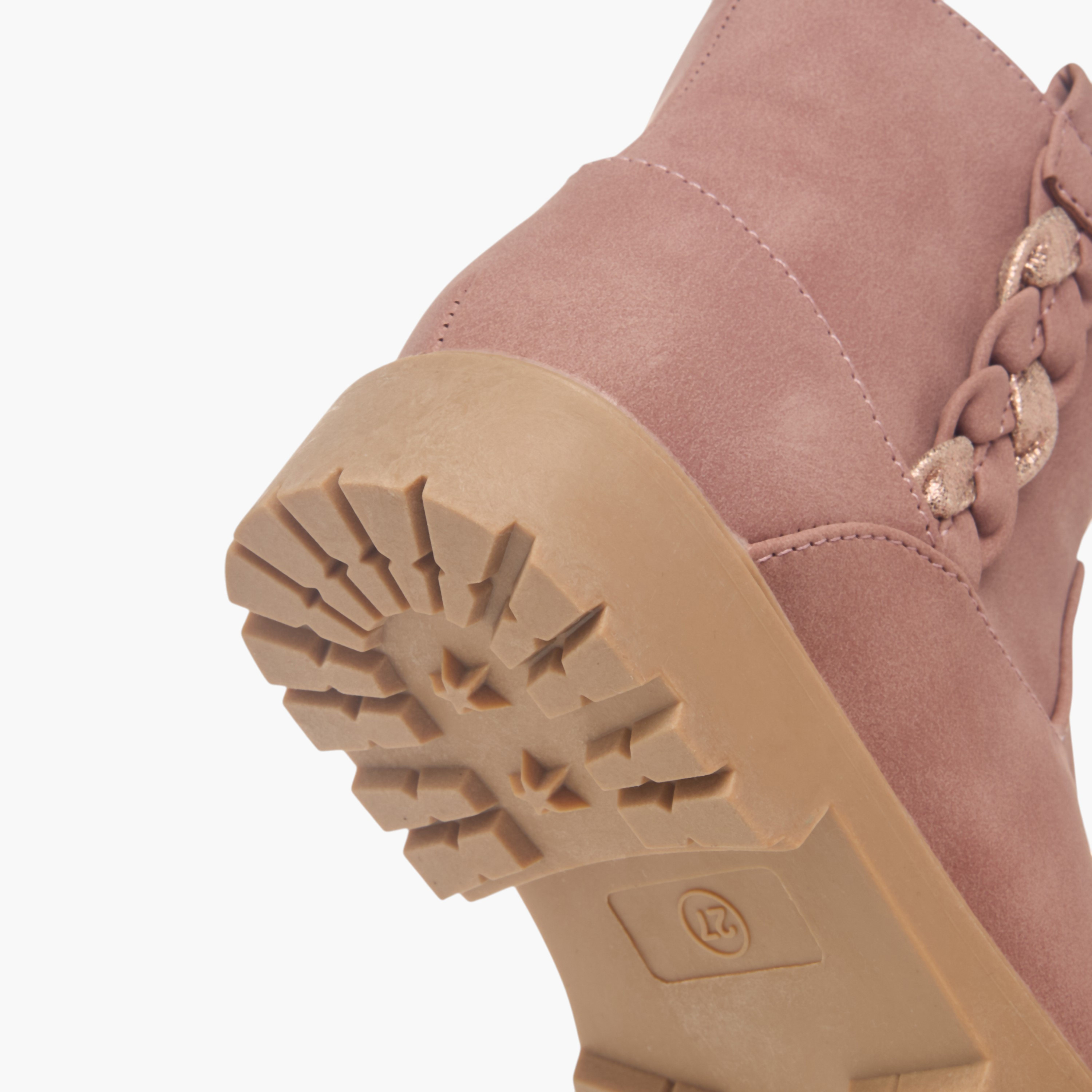 Juniors Braid Detail Boots with Zip Closure and Pull Tabs-girls-shoes-boots-image-4