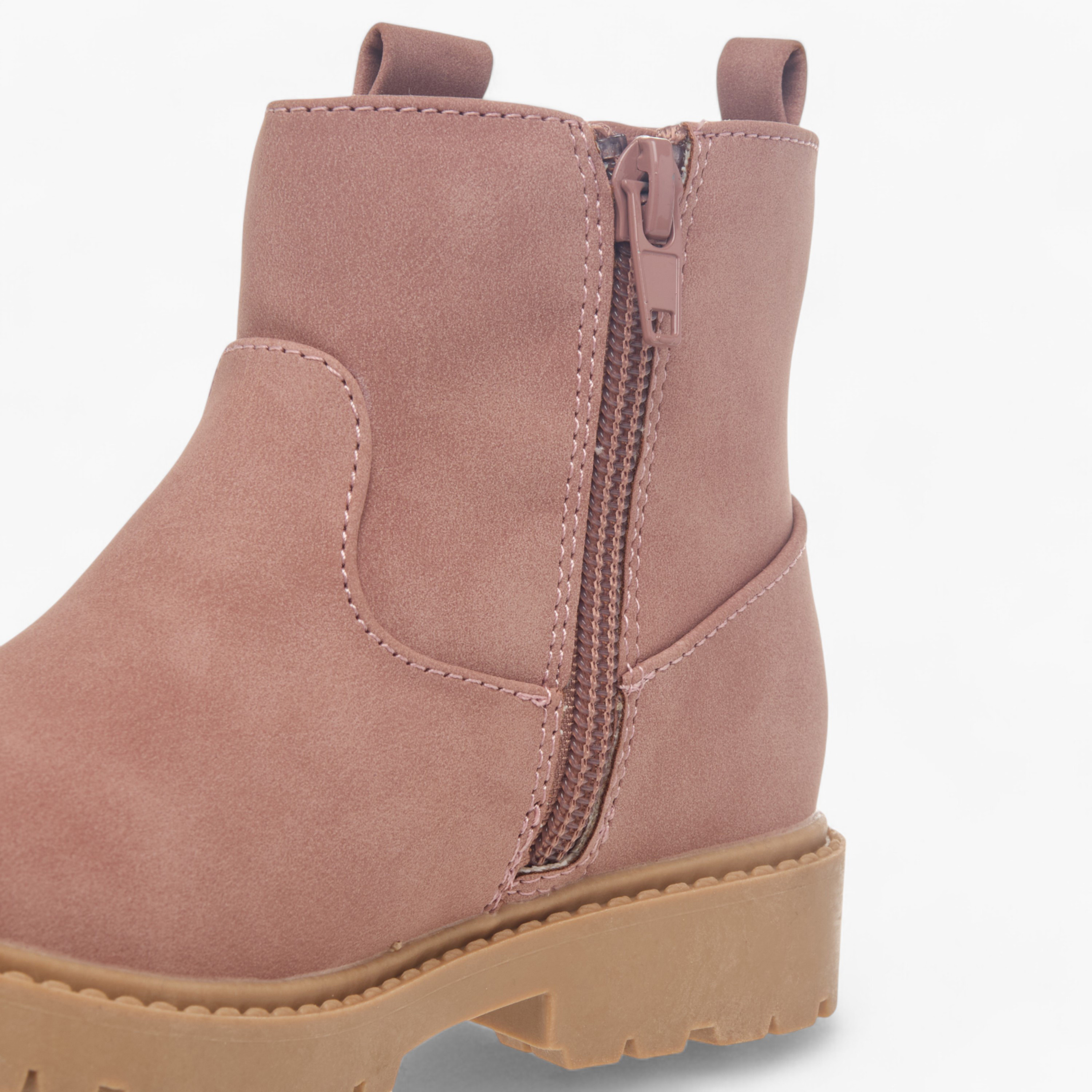 Juniors Braid Detail Boots with Zip Closure and Pull Tabs-girls-shoes-boots-image-5