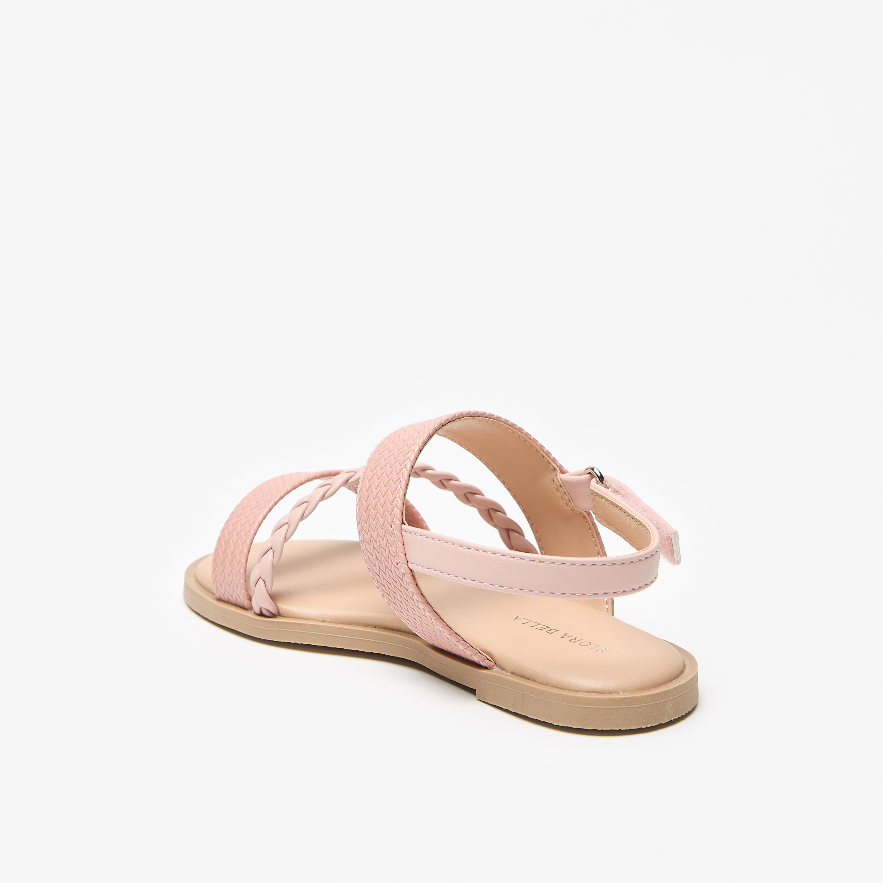 صندل بارز الملمس بشريط إغلاق من فلورا بيلا-girls-shoes-sandals-image-2