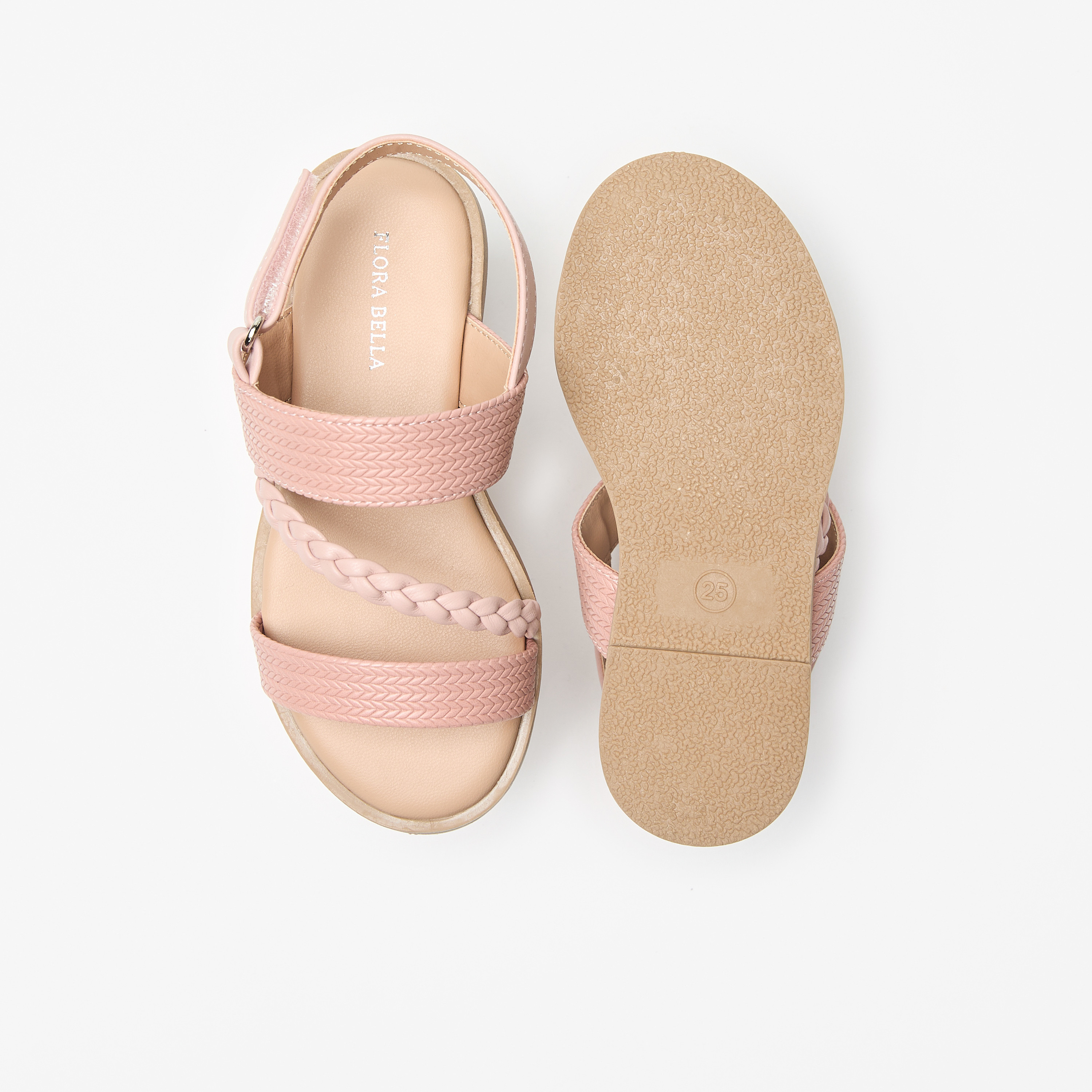 صندل بارز الملمس بشريط إغلاق من فلورا بيلا-girls-shoes-sandals-image-4