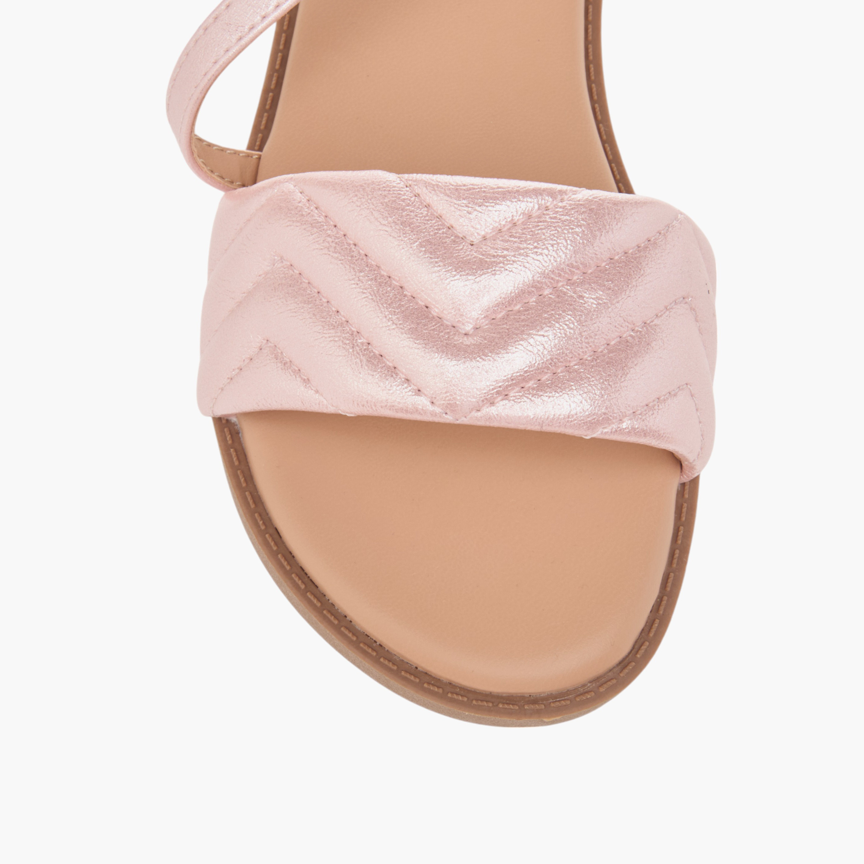 Little Missy Quilted Sandals with Hook and Loop Closure-girls-shoes-sandals-image-3