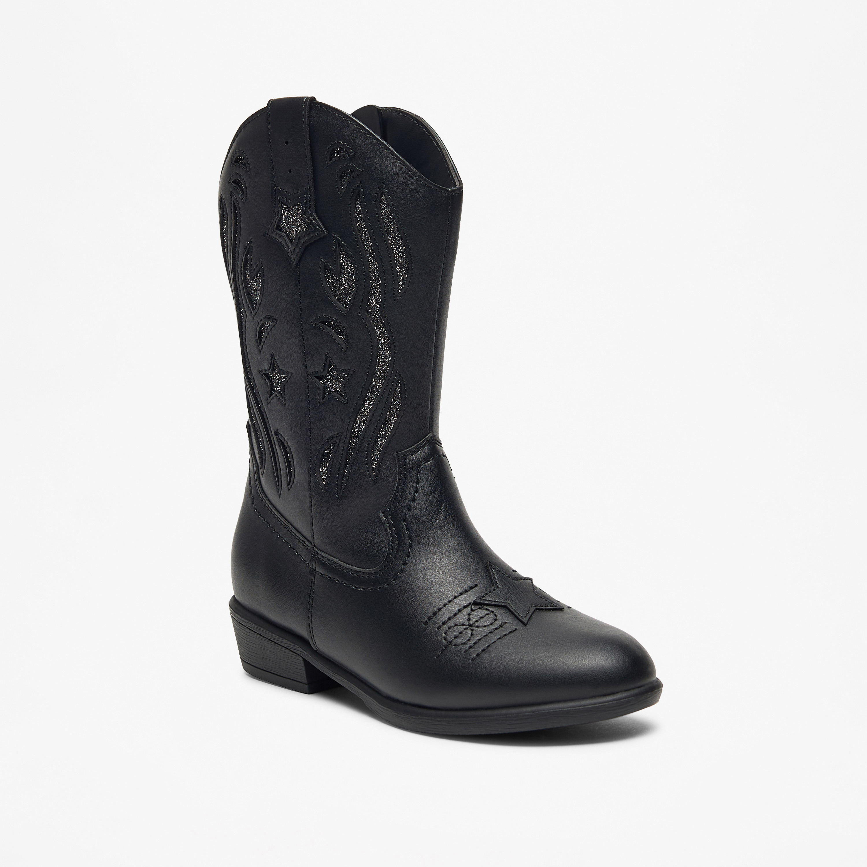 حذاء طويل بسحاب إغلاق وزينة جليتر من ليتل ميسي-girls-shoes-boots-image-6