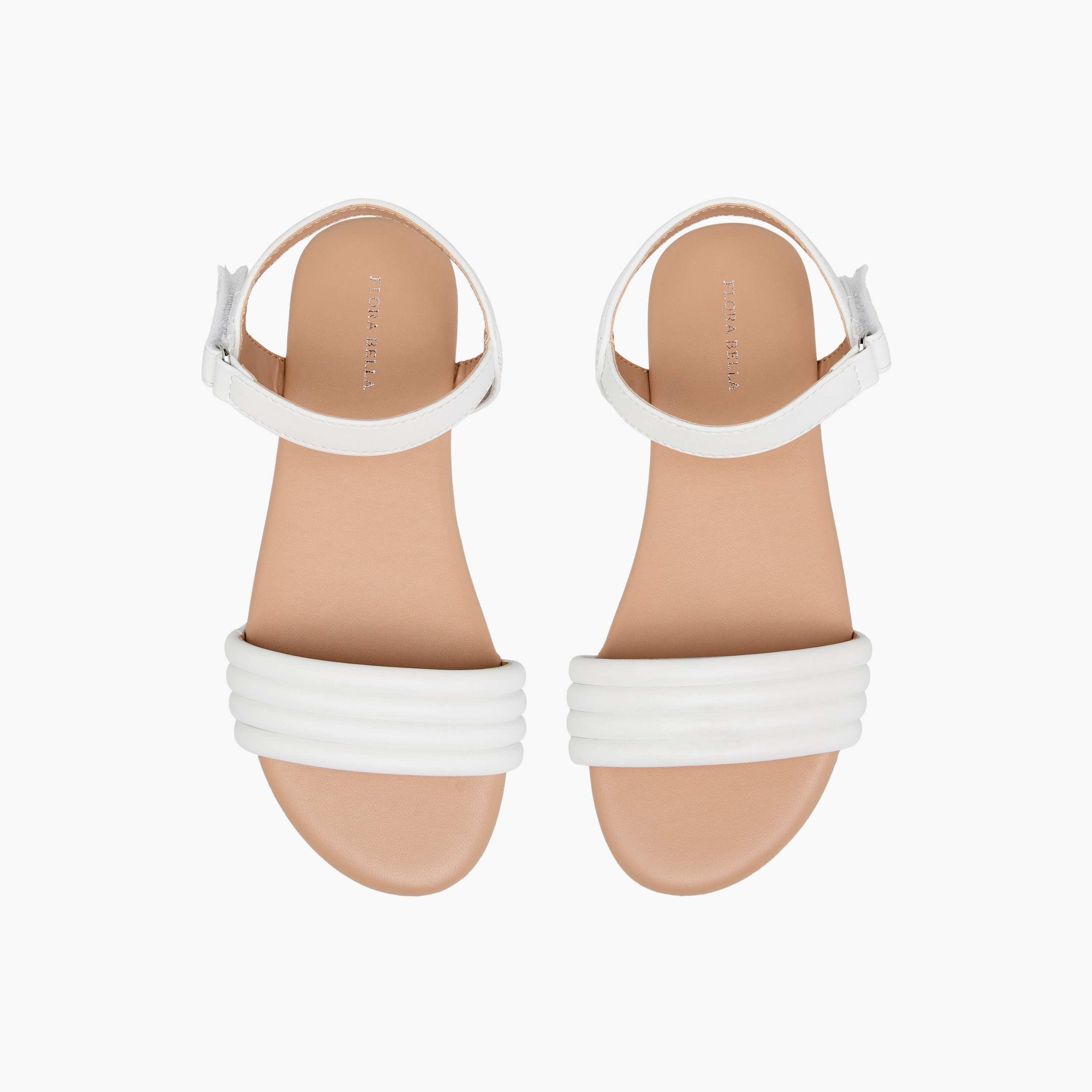 Flora Bella Strap Detail Sandals with Hook and Loop Closure-girls-shoes-sandals-image-1