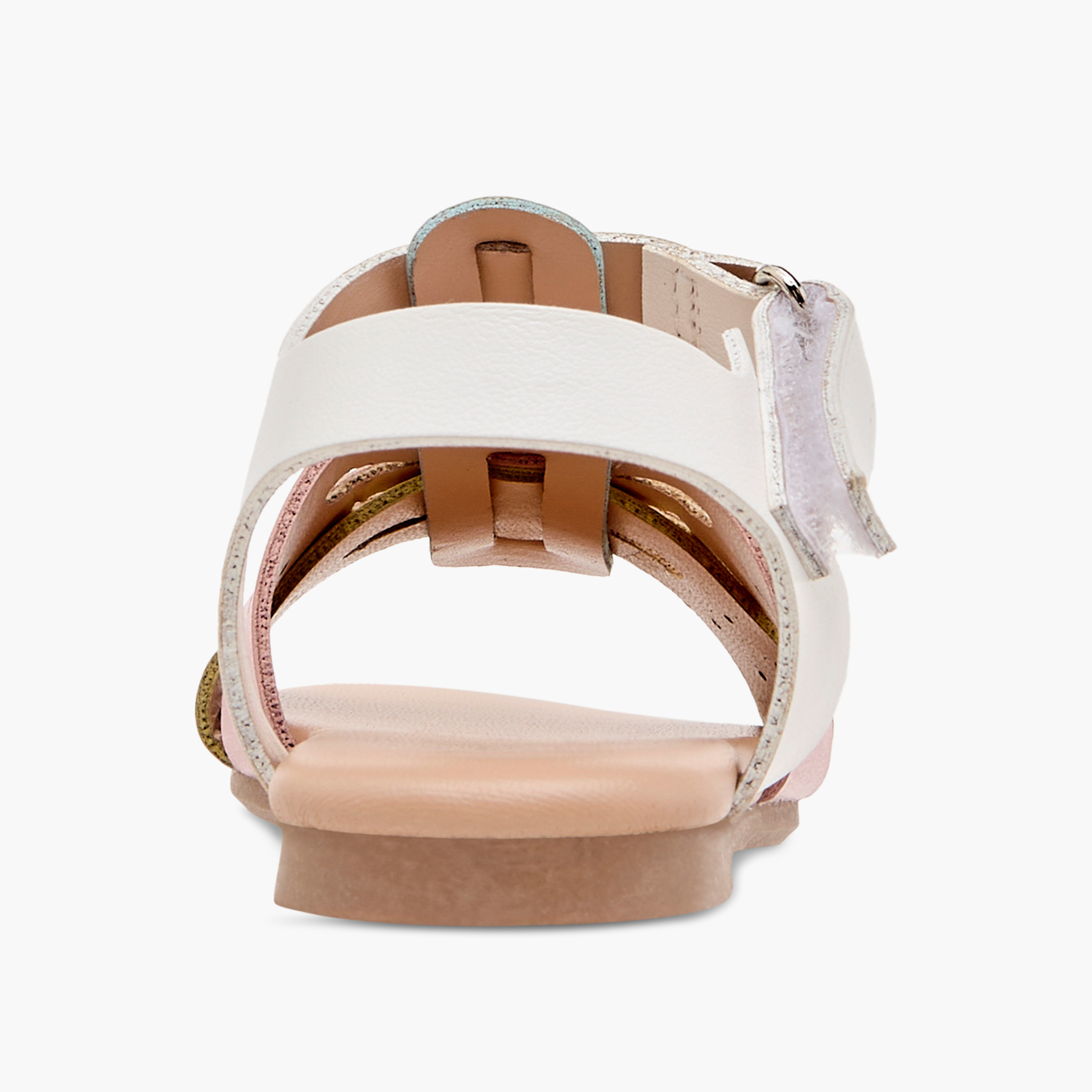 Flora Bella Cutwork Detail Sandals with Hook and Loop Closure-girls-shoes-sandals-image-4