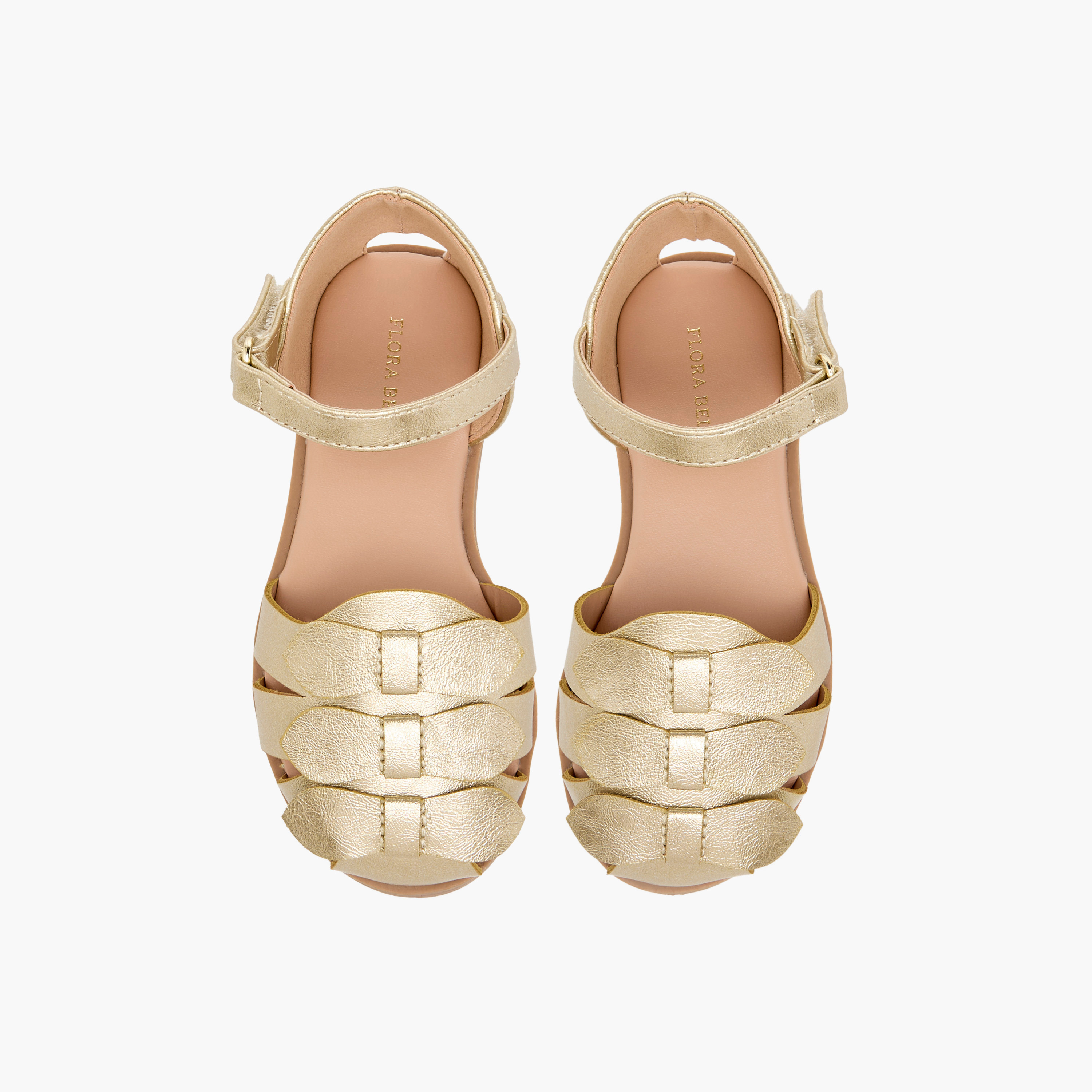 Flora Bella Bow Accent Sandals with Hook and Loop Closure-girls-shoes-sandals-image-1