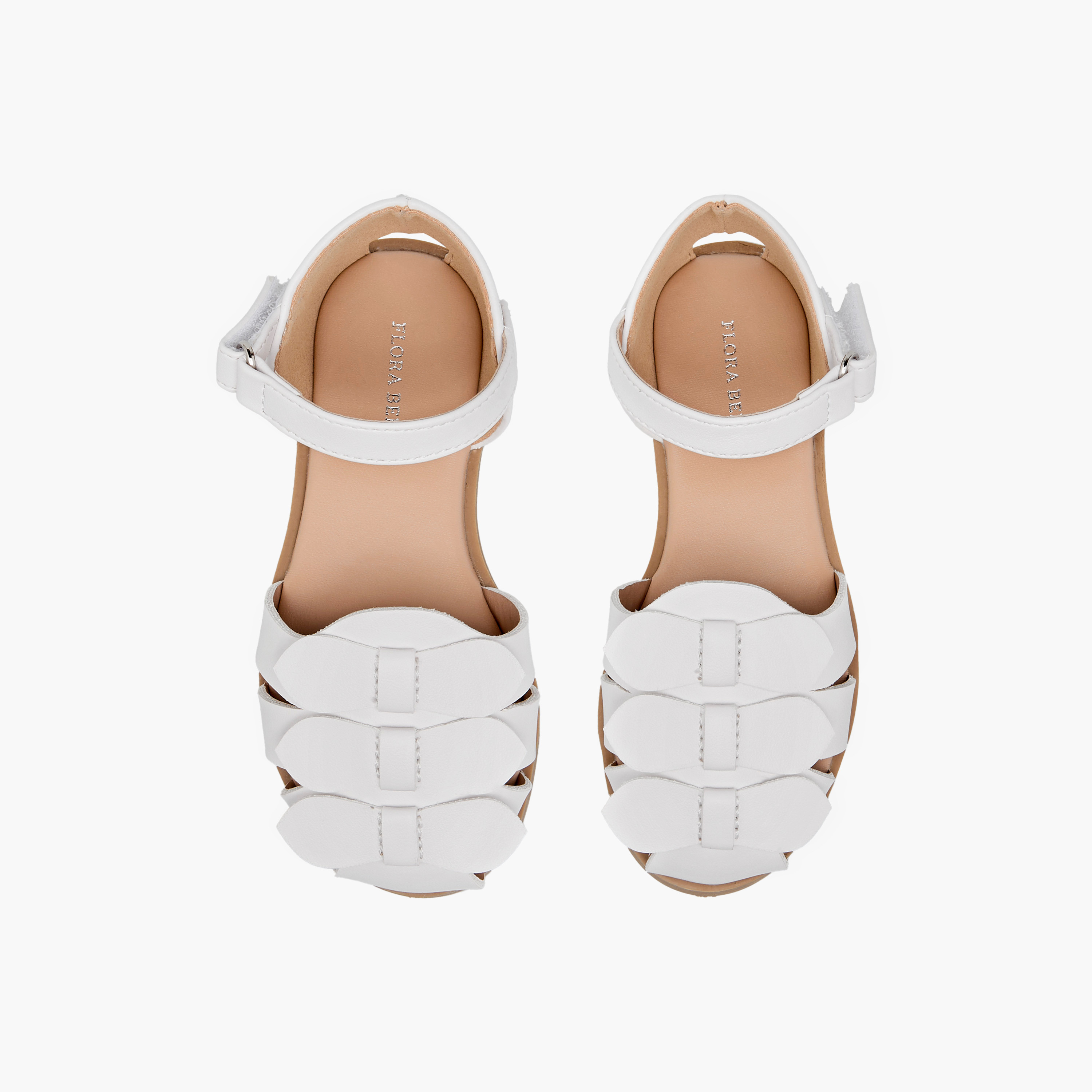 Flora Bella Bow Accent Sandals with Hook and Loop Closure-girls-shoes-sandals-image-1