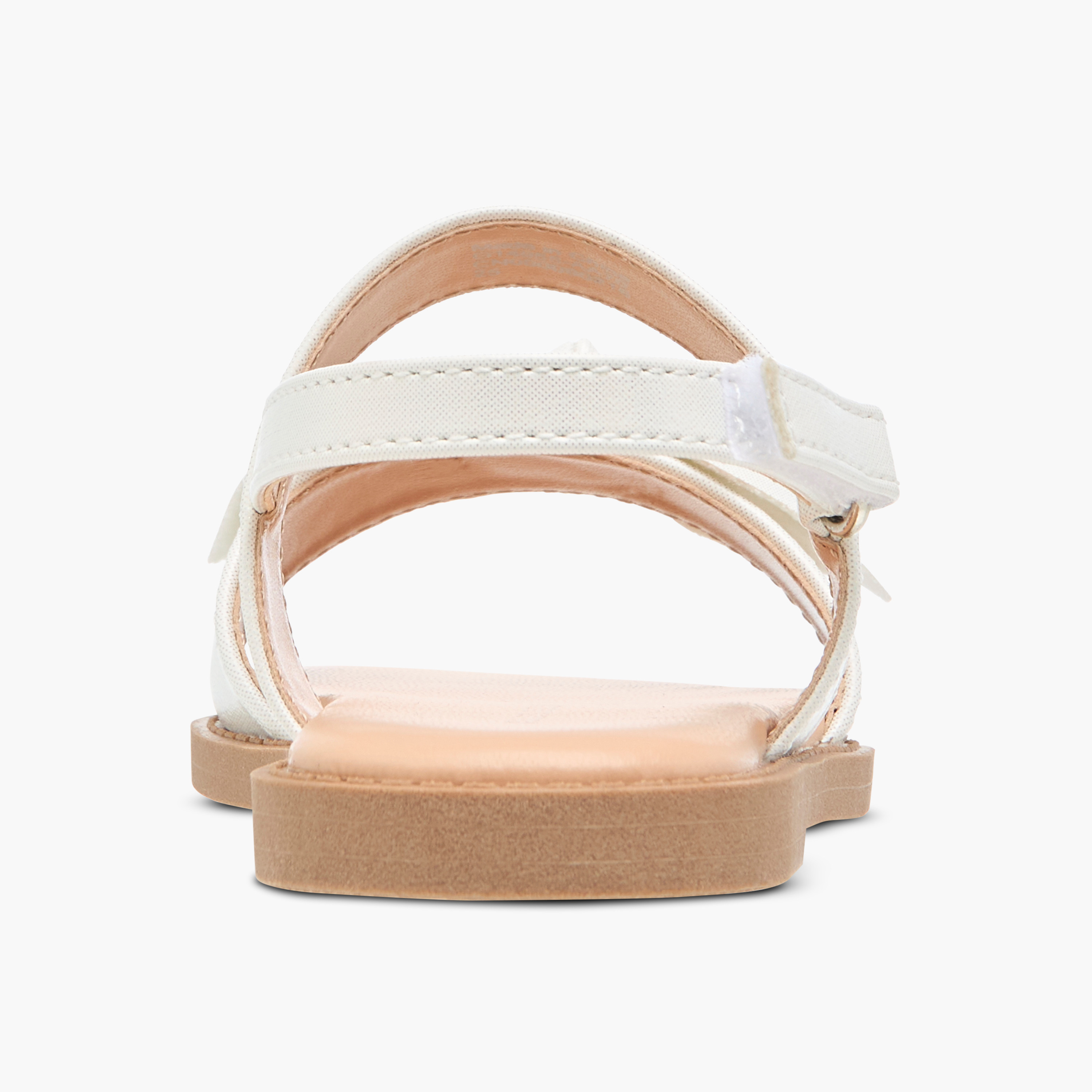 Flora Bella Bow Applique Sandals with Hook and Loop Closure-girls-shoes-sandals-image-4