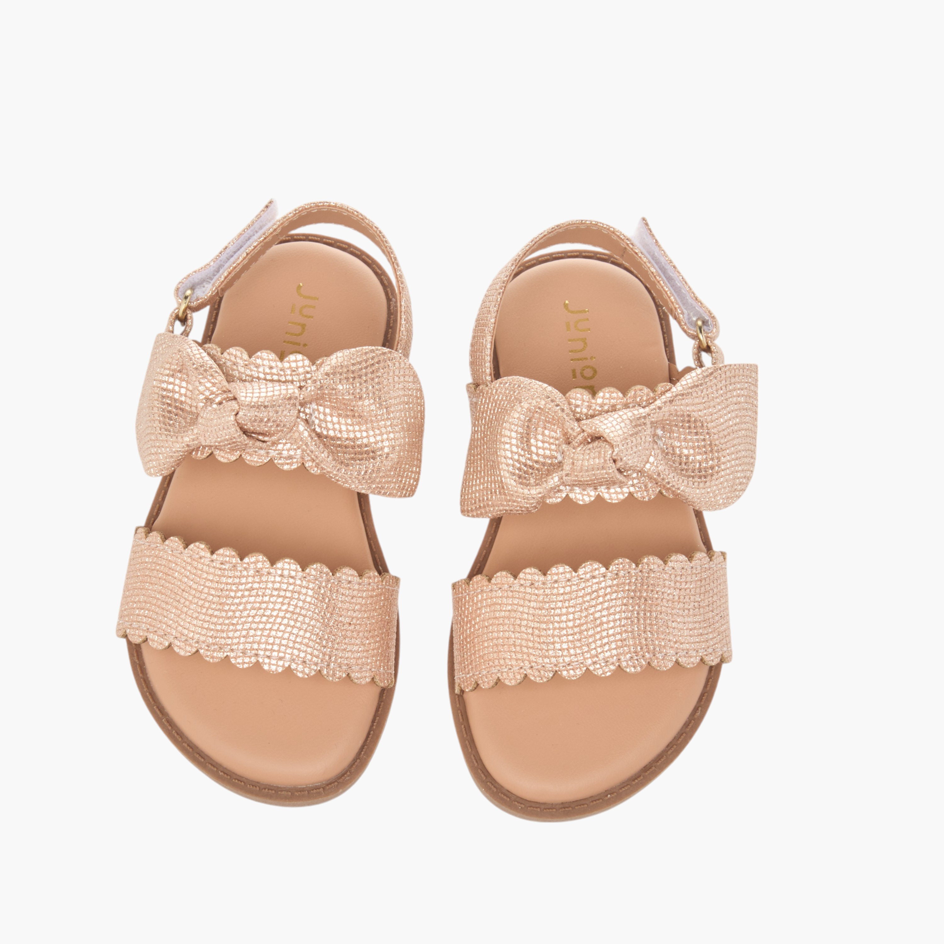 صندل بزخارف فيونكة وشريط إغلاق من جونيورز-girls-shoes-sandals-image-1