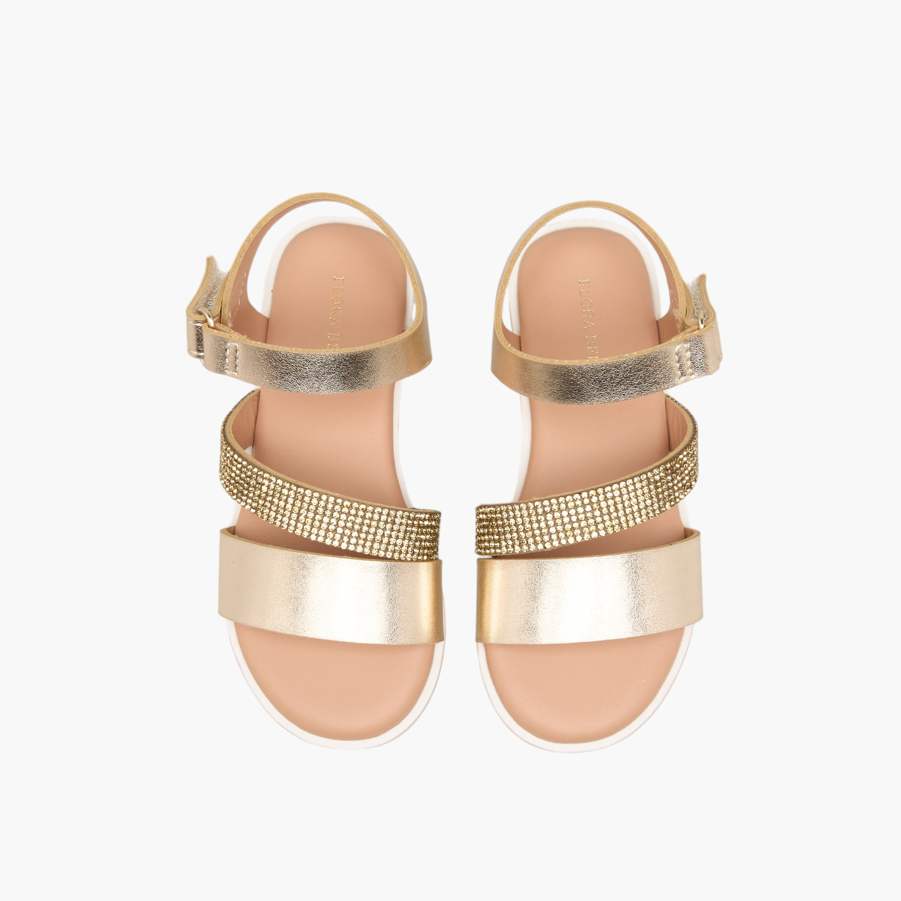 صندل سادة بشريط إغلاق لاصق من فلورا بيلا-girls-shoes-sandals-image-1