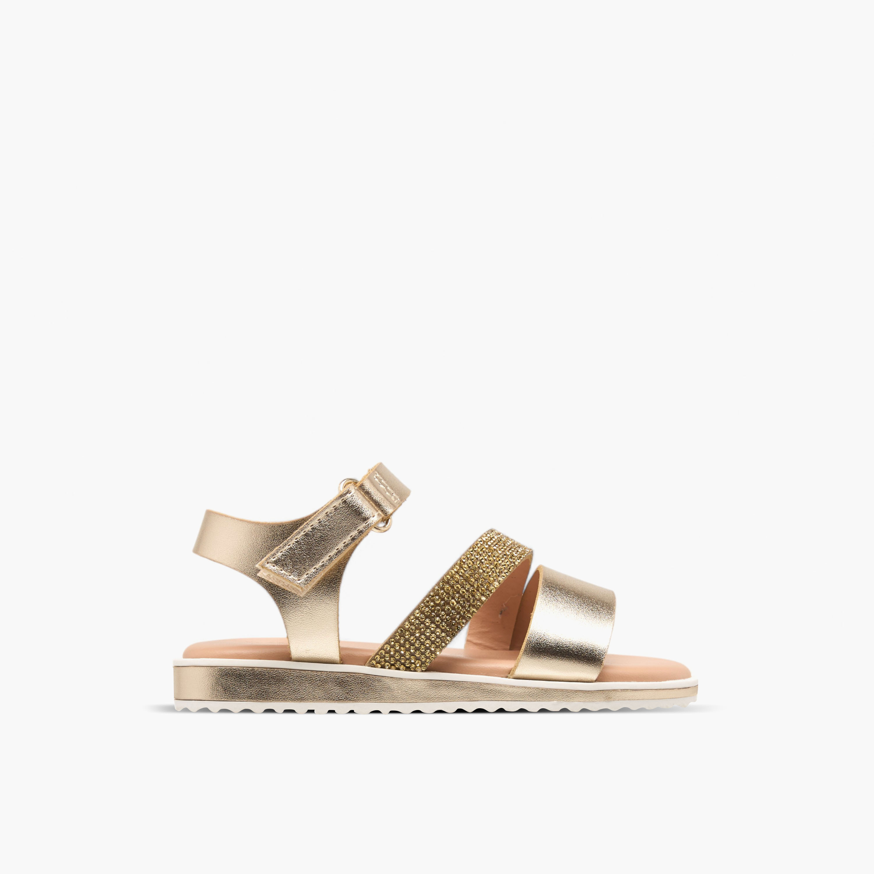 صندل سادة بشريط إغلاق لاصق من فلورا بيلا-girls-shoes-sandals-image-2