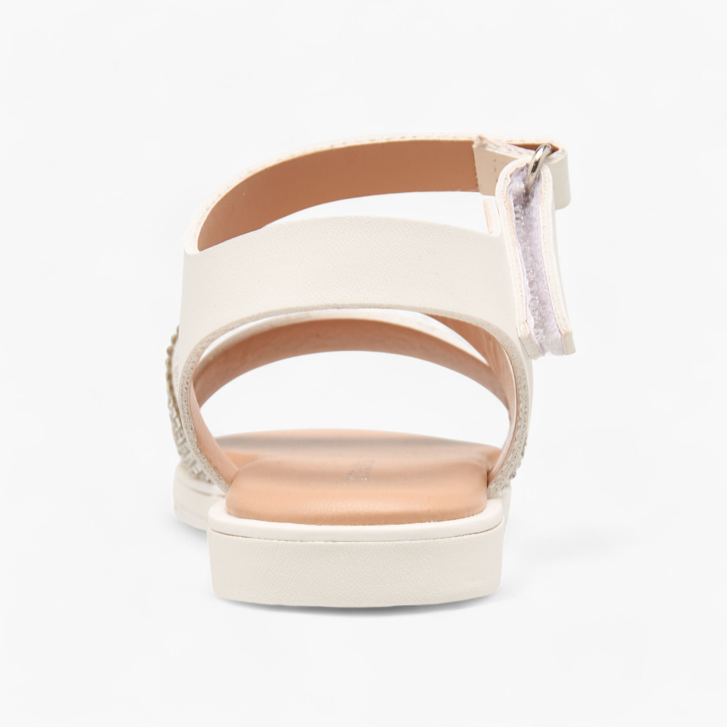 Flora Bella Solid Sandals with Hook and Loop Closure-girls-shoes-sandals-image-4
