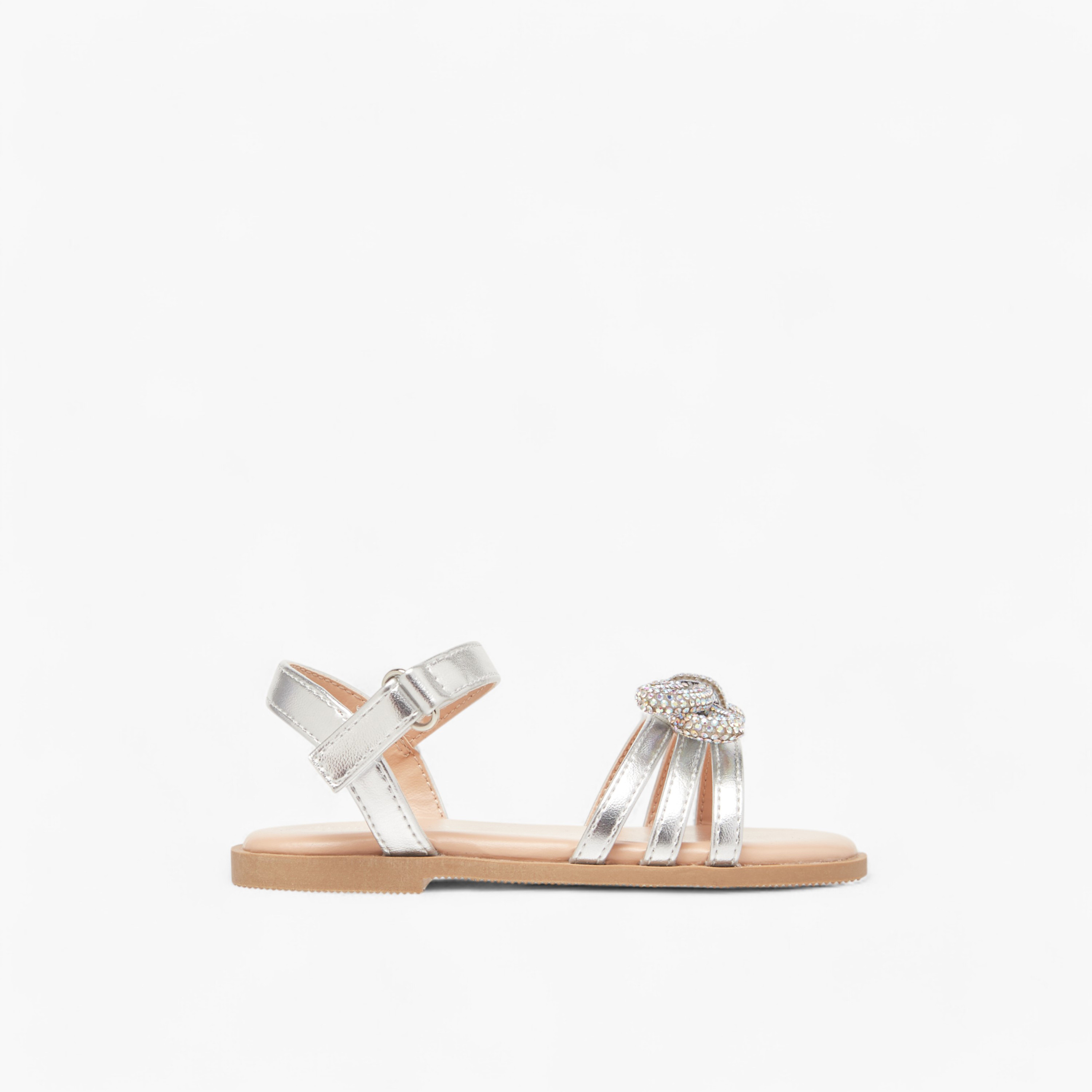 صندل ميتالك بشريط إغلاق لاصق من فلورا بيلا-girls-shoes-sandals-image-2