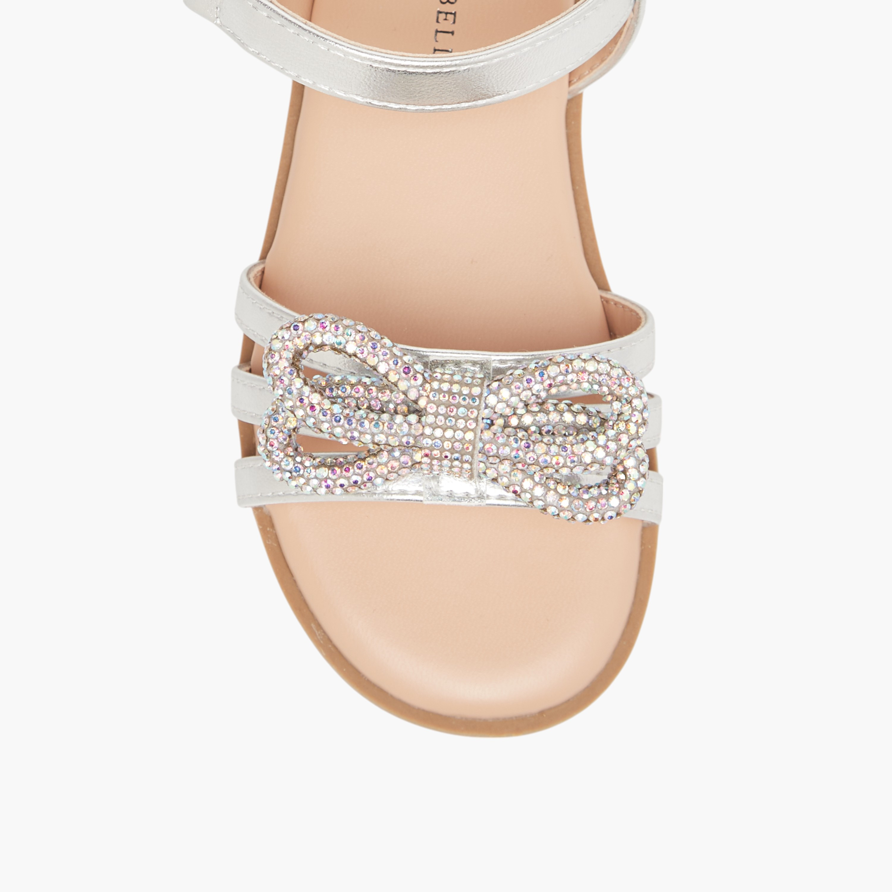 صندل ميتالك بشريط إغلاق لاصق من فلورا بيلا-girls-shoes-sandals-image-3