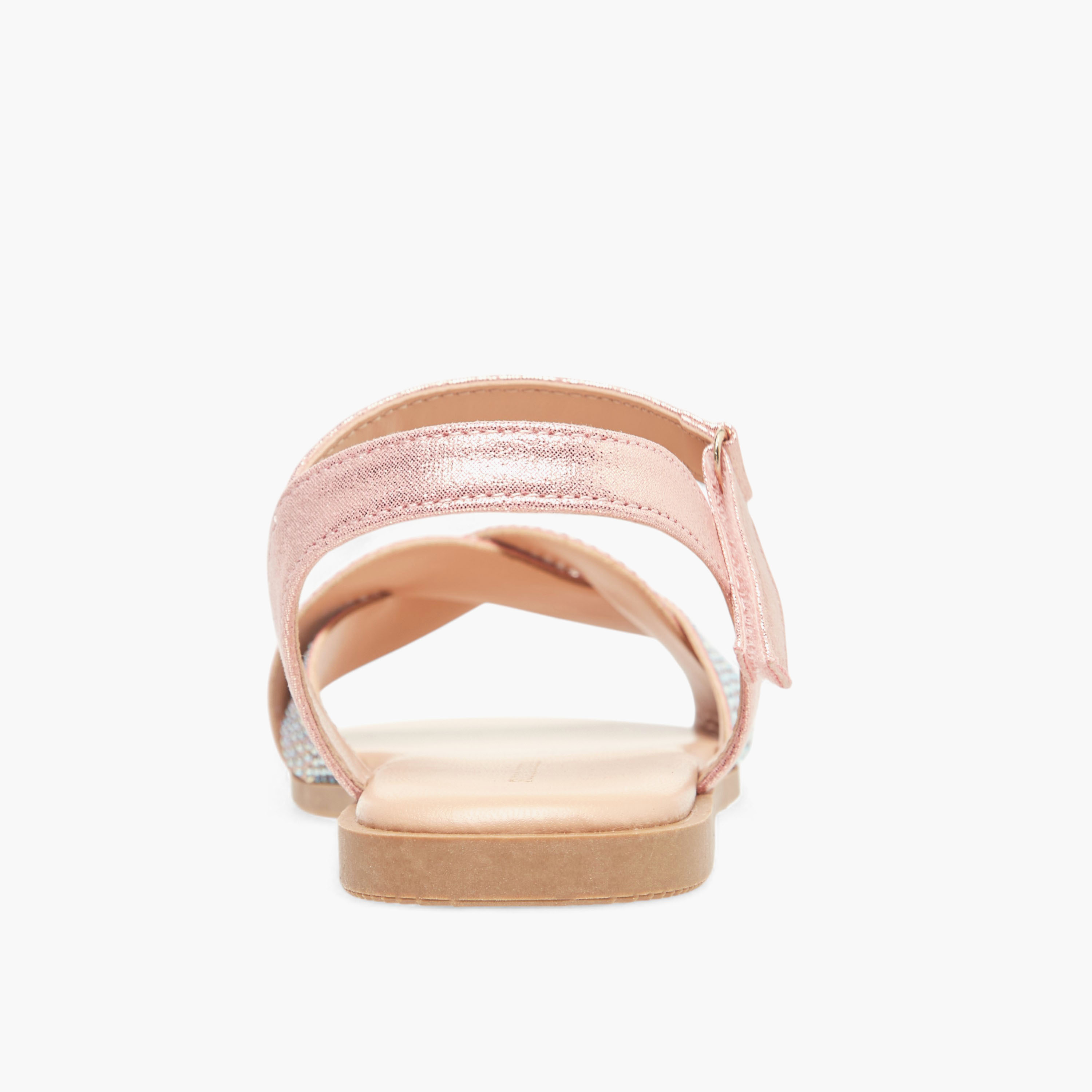 Flora Bella Studded Strap Sandals with Hook and Loop Closure-girls-shoes-sandals-image-4